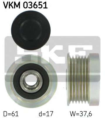 VKM 03651 SKF Alternator Freewheel Clutch