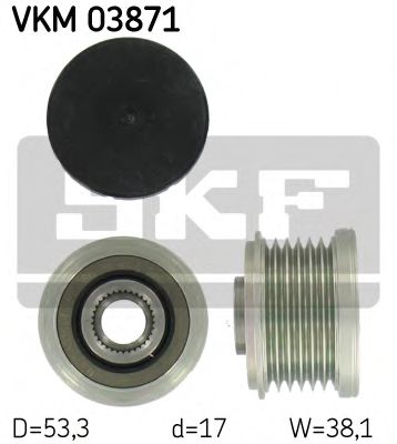 VKM 03871 SKF Alternator Freewheel Clutch