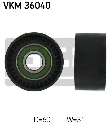 VKM 36040 SKF Deflection/Guide Pulley, v-ribbed belt