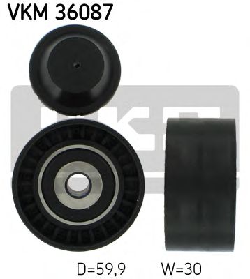 VKM 36087 SKF Deflection/Guide Pulley, v-ribbed belt