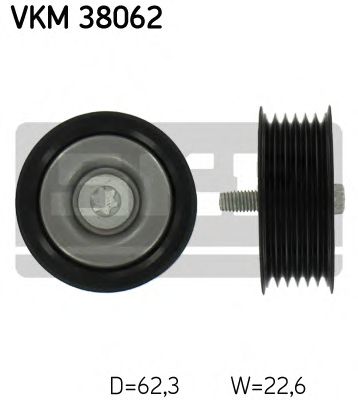 VKM 38062 SKF Deflection/Guide Pulley, v-ribbed belt