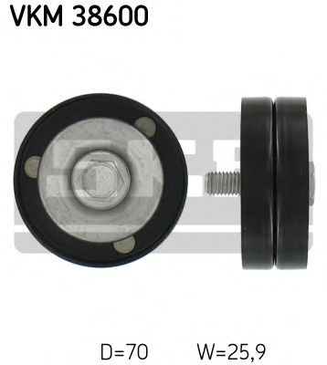 VKM 38600 SKF Deflection/Guide Pulley, v-ribbed belt