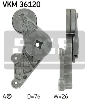VKM 36120 SKF Tensioner Pulley, v-ribbed belt