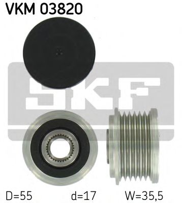 VKM 03820 SKF Alternator Freewheel Clutch
