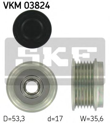 VKM 03824 SKF Alternator Freewheel Clutch