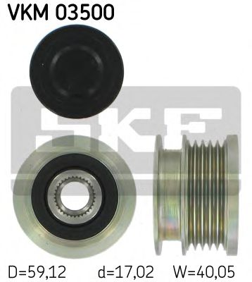 VKM 03500 SKF Alternator Freewheel Clutch