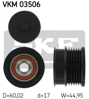VKM 03506 SKF Alternator Freewheel Clutch