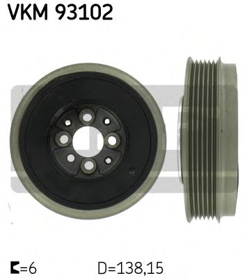 VKM 93102 SKF Belt Drive Belt Pulley Set, crankshaft