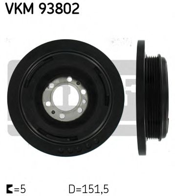 VKM 93802 SKF Комплект ременных шкивов, коленчатый вал