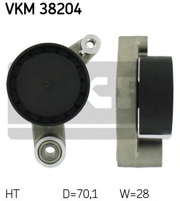 VKM 38204 SKF Tensioner Pulley, v-ribbed belt