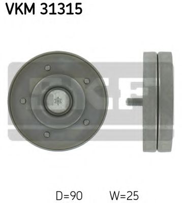 VKM 31315 SKF Deflection/Guide Pulley, v-ribbed belt
