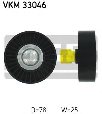 VKM 33046 SKF Deflection/Guide Pulley, v-ribbed belt