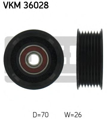 VKM 36028 SKF Deflection/Guide Pulley, v-ribbed belt