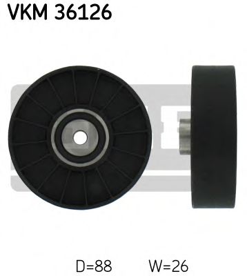 VKM 36126 SKF Belt Drive Deflection/Guide Pulley, v-ribbed belt