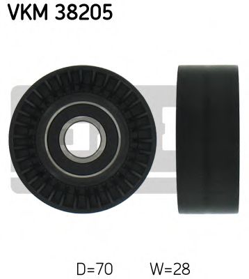 VKM 38205 SKF Belt Drive Deflection/Guide Pulley, v-ribbed belt