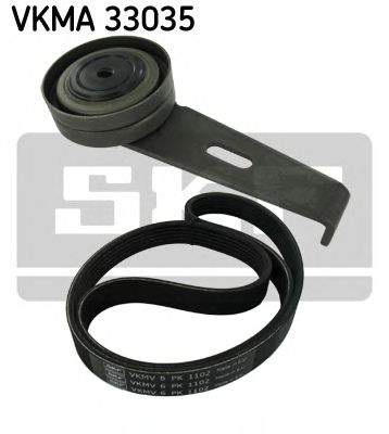 VKMA 33035 SKF Tensioner Pulley, v-ribbed belt