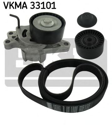VKMA 33101 SKF Belt Drive V-Ribbed Belt Set