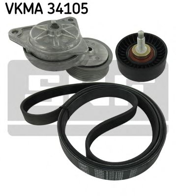 VKMA 34105 SKF Belt Drive V-Ribbed Belt Set
