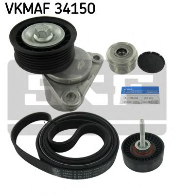 VKMAF 34150 SKF Belt Drive V-Ribbed Belt Set