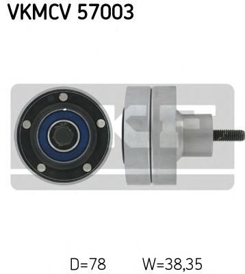 VKMCV 57003 SKF Belt Drive Deflection/Guide Pulley, v-ribbed belt