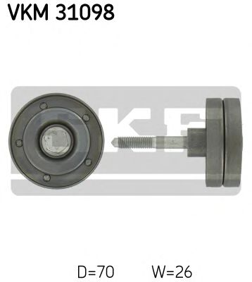 VKM 31098 SKF Deflection/Guide Pulley, v-ribbed belt