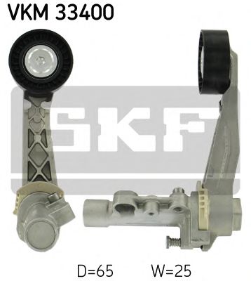 VKM 33400 SKF Tensioner Pulley, v-ribbed belt