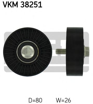 VKM 38251 SKF Belt Drive Deflection/Guide Pulley, v-ribbed belt