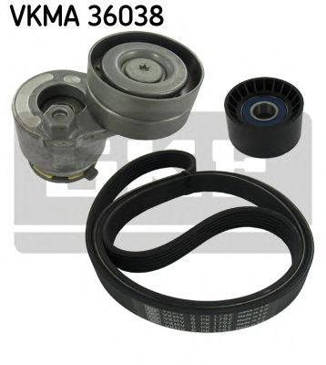 VKMA 36038 SKF Belt Drive V-Ribbed Belt Set