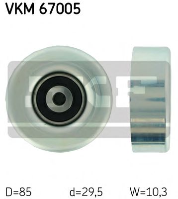 VKM 67005 SKF Deflection/Guide Pulley, v-ribbed belt