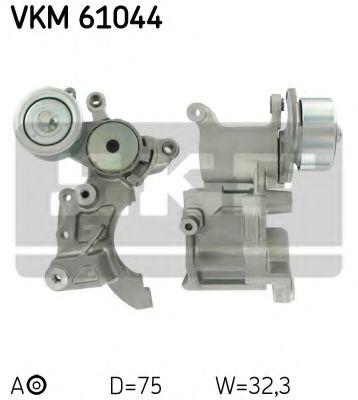 VKM 61044 SKF Deflection/Guide Pulley, v-ribbed belt