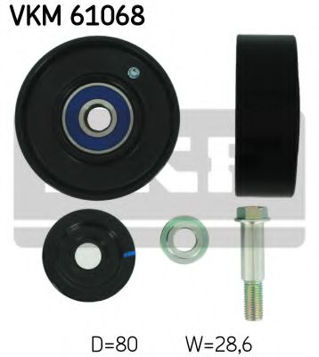 VKM 61068 SKF Belt Drive Deflection/Guide Pulley, v-ribbed belt