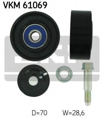 VKM 61069 SKF Deflection/Guide Pulley, v-ribbed belt