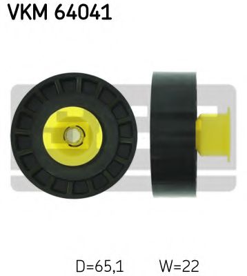 VKM 64041 SKF Deflection/Guide Pulley, v-ribbed belt