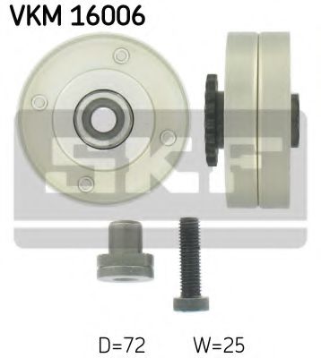 VKM 16006 SKF Belt Drive Deflection/Guide Pulley, v-ribbed belt