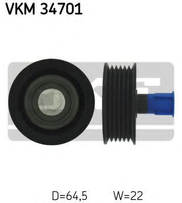 VKM 34701 SKF Deflection/Guide Pulley, v-ribbed belt