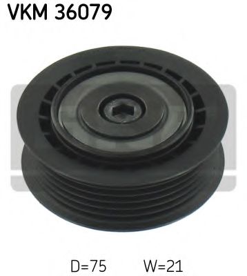 VKM 36079 SKF Deflection/Guide Pulley, v-ribbed belt