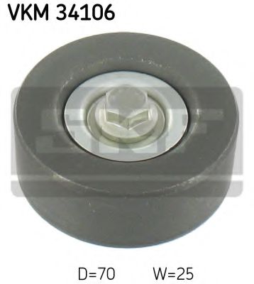 VKM 34106 SKF Belt Drive Deflection/Guide Pulley, v-ribbed belt
