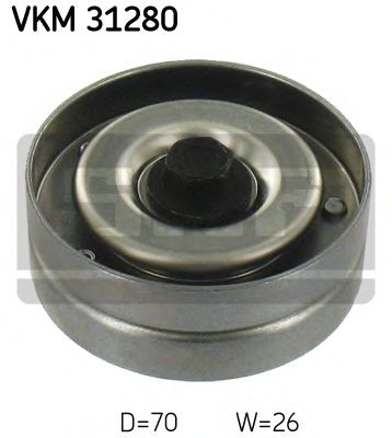 VKM 31280 SKF Deflection/Guide Pulley, v-ribbed belt