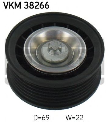 VKM 38266 SKF Belt Drive Deflection/Guide Pulley, v-ribbed belt