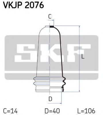 VKJP 2076 SKF Steering Bellow Set, steering