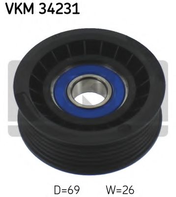 VKM 34231 SKF Deflection/Guide Pulley, v-ribbed belt