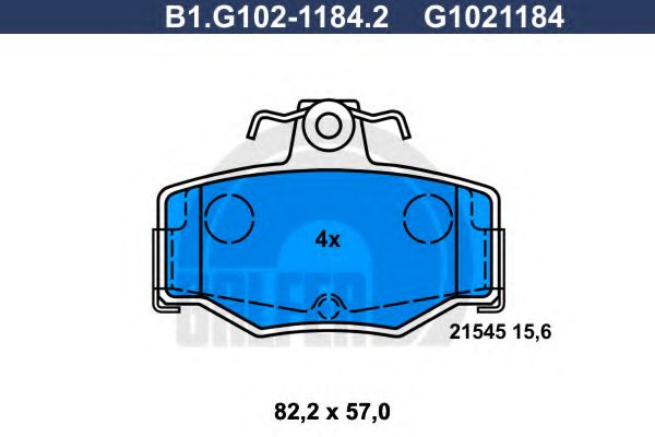 B1.G102-1184.2 GALFER Brake System Brake Pad Set, disc brake