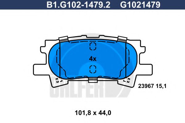 B1.G102-1479.2 GALFER Brake System Brake Pad Set, disc brake