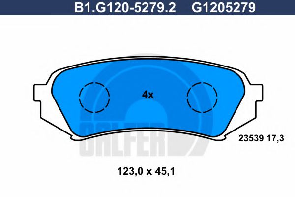 B1.G120-5279.2 GALFER Brake Pad Set, disc brake