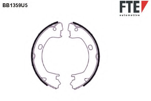 BB1359U5 FTE Brake Shoe Set, parking brake