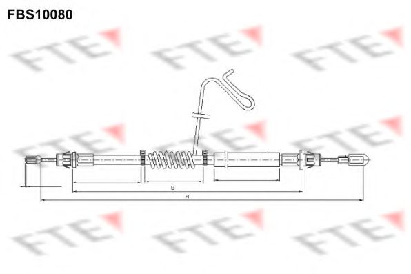 FBS10080 FTE Brake System Cable, parking brake