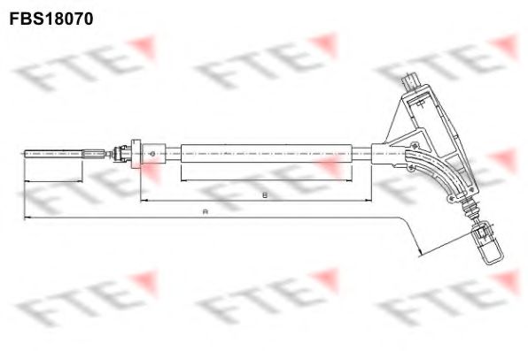 FBS18070 FTE Brake System Cable, parking brake