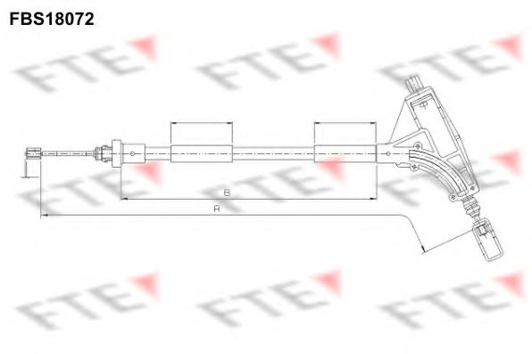 FBS18072 FTE Brake System Cable, parking brake