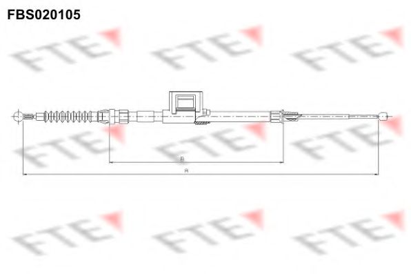 FBS020105 FTE Brake System Cable, parking brake