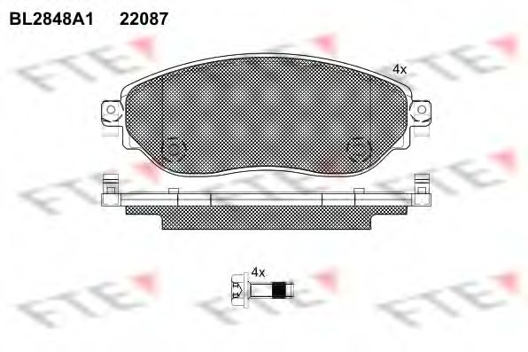 BL2848A1 FTE Brake System Brake Pad Set, disc brake
